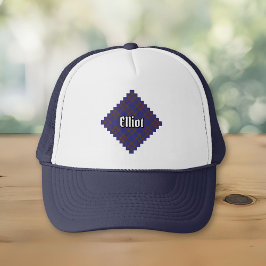 Clan Elliot Modern Tartan Trucker Hat Truckerkappe