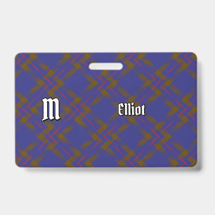 Clan Elliot Modernes Tartan-Abzeichen Ausweis