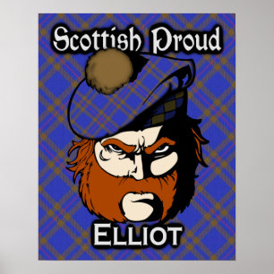 Clan Elliot Scottish Tartan Poster