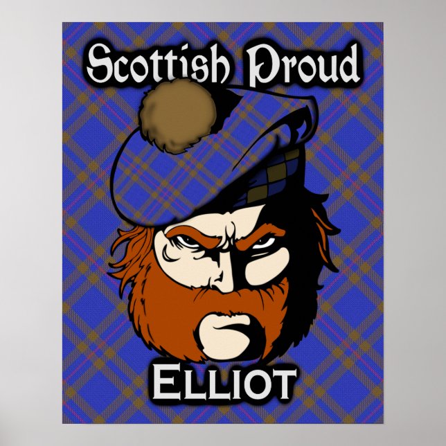 Clan Elliot Scottish Tartan Poster (Vorne)