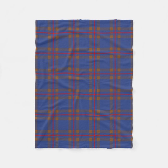 Clan Elliot Tartan Kariert Fleecedecke (Vorderseite)