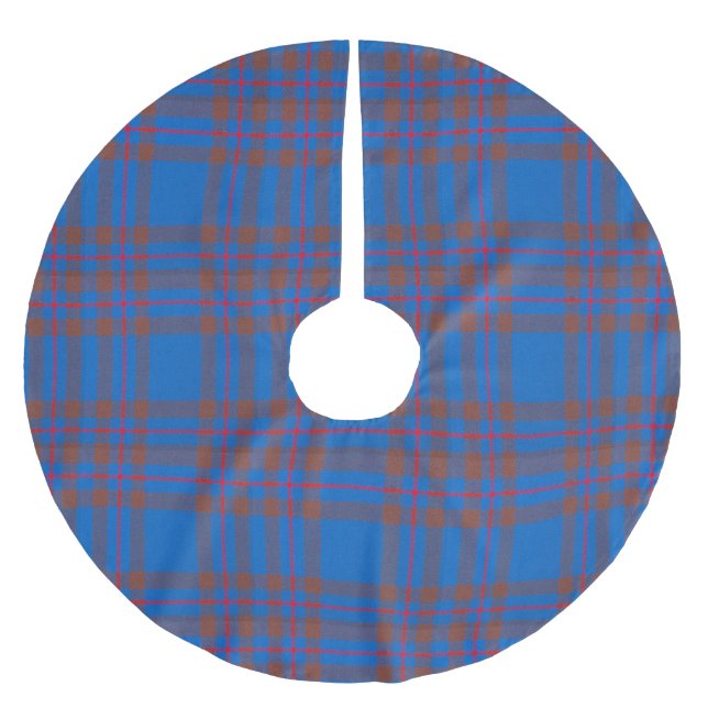 Clan Elliot Tartan Polyester Weihnachtsbaumdecke (Vorderseite)