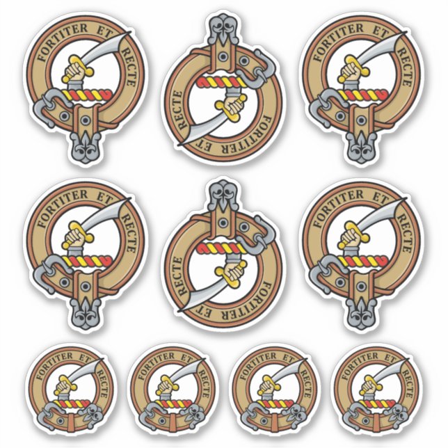 Clan Elliot Wappen Sticker Set (Vorderseite)