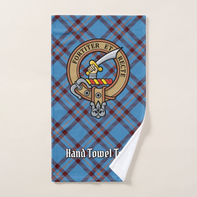 Clan Elliot Wappen über antikes Tartan Badhandtuch Set (Handtuch)