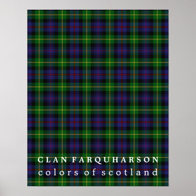 Clan Farquharson Colors of Scotland Tartan Poster (Vorne)