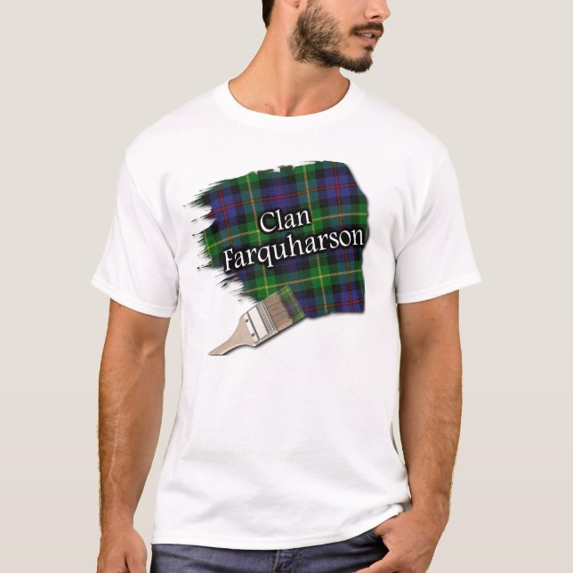 Clan Farquharson Scottish Tartan Paint Shirt (Vorderseite)