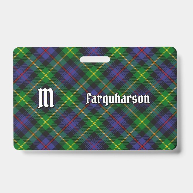 Clan Farquharson Tartan Abzeichen Ausweis (Vorderseite)