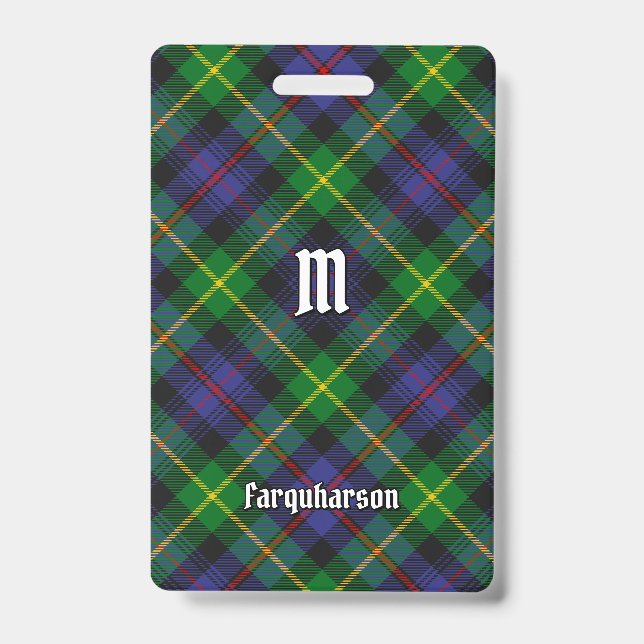 Clan Farquharson Tartan Abzeichen Ausweis (Vorderseite)
