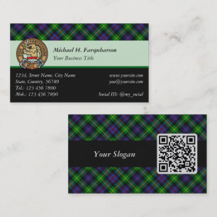 Clan Farquharson Tartan Business Card Visitenkarte