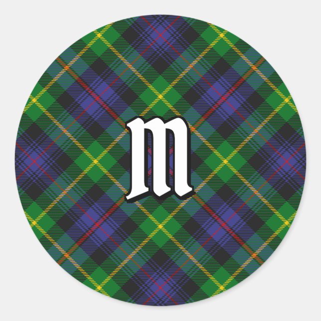 Clan Farquharson Tartan Classic Round Sticker (Vorderseite)