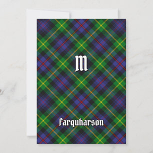 Clan Farquharson Tartan Einladung