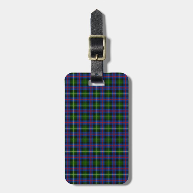 Clan Farquharson Tartan Gepäckanhänger (Vorderseite vertikal)
