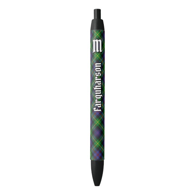 Clan Farquharson Tartan Ink Pen Kugelschreiber (Vorderseite Vertikal)