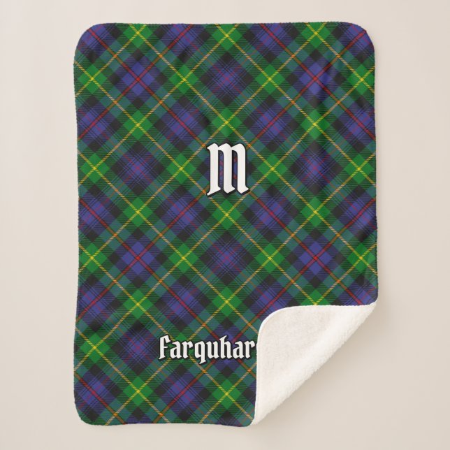 Clan Farquharson Tartan Sherpa Blanket Sherpadecke (Vorderseite)