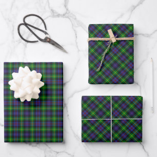Clan Farquharson Tartan Wrapping Paper Sheets Geschenkpapier Set
