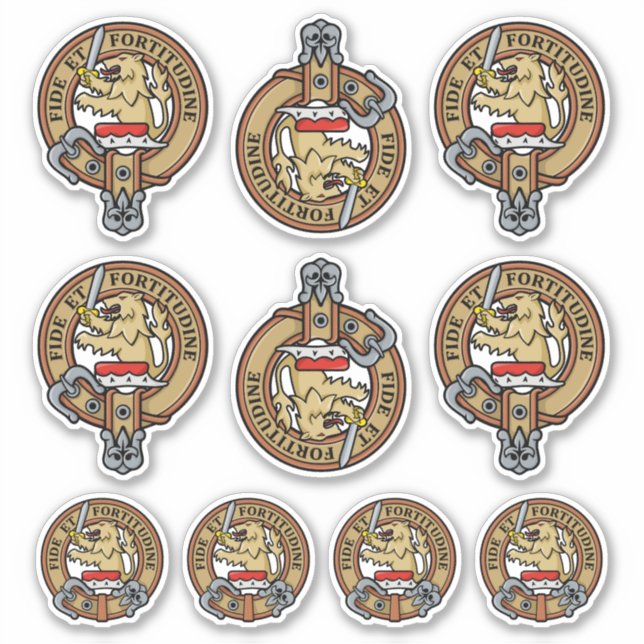 Clan Farquharson Wappen Sticker Set (Vorderseite)