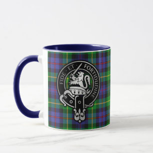 Clan Farquharson Wappen & Tartan Tasse