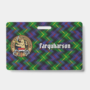 Clan Farquharson-Wappen über Tartan Ausweis