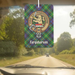 Clan Farquharson Wappen über Tartan Autolufterfrischer