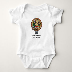 Clan Farquharson Wappen über Tartan Baby Bodysuit Baby Strampler