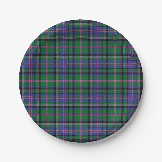 Clan-FassbinderTartan Pappteller (Vorderseite)