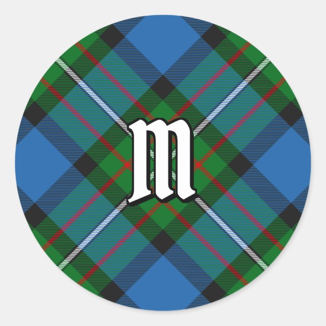 Clan Ferguson Tartan Classic Round Sticker (Vorderseite)