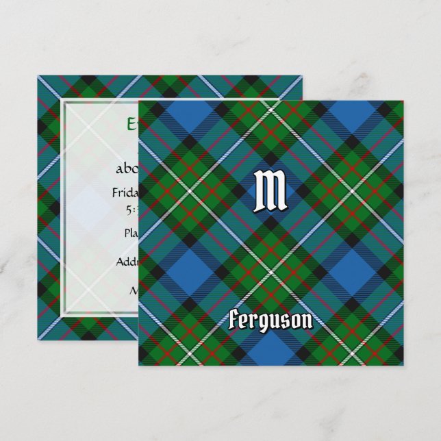 Clan Ferguson Tartan Einladung (Vorne/Hinten)