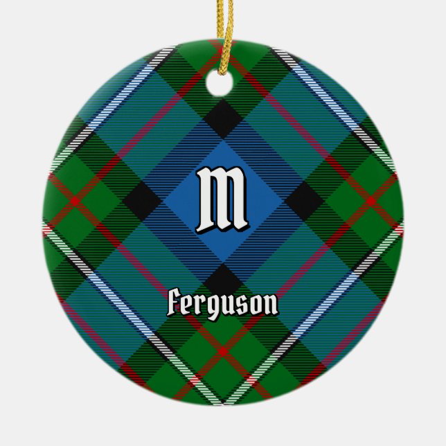 Clan Ferguson Tartan Keramik Ornament Obelisk (Vorne)