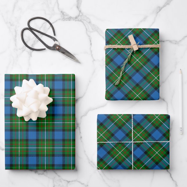 Clan Ferguson Tartan Wrapping Paper Sheets Geschenkpapier Set (Vorderseite)