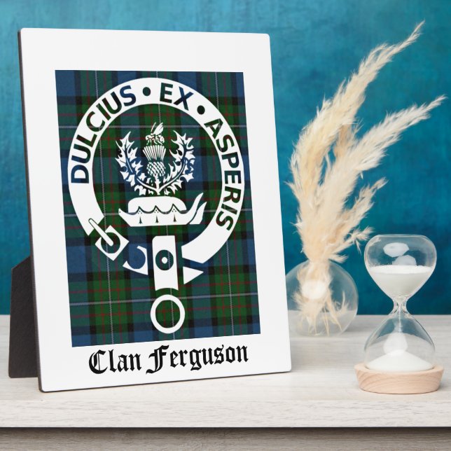 Clan Ferguson Wappen Tartan Fotoplatte (Seite)