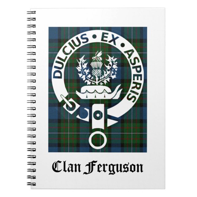 Clan Ferguson Wappen Tartan Notizblock (Vorderseite)