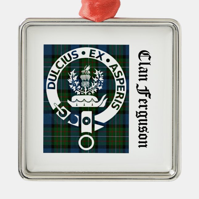 Clan Ferguson Wappen Tartan Ornament Aus Metall (Vorne)