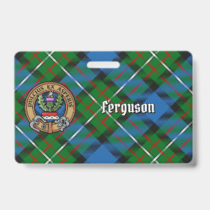 Clan Ferguson Wappen über Tartan Ausweis