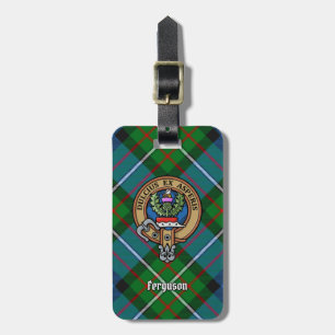 Clan Ferguson Wappen über Tartan Gepäckanhänger