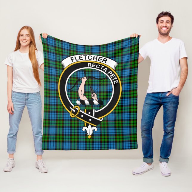Clan Fletcher Tartan Kariert Fleecedecke (Beispiel)