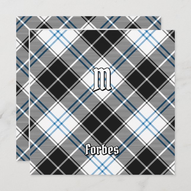Clan Forbes Dress Tartan Einladung (Vorne/Hinten)