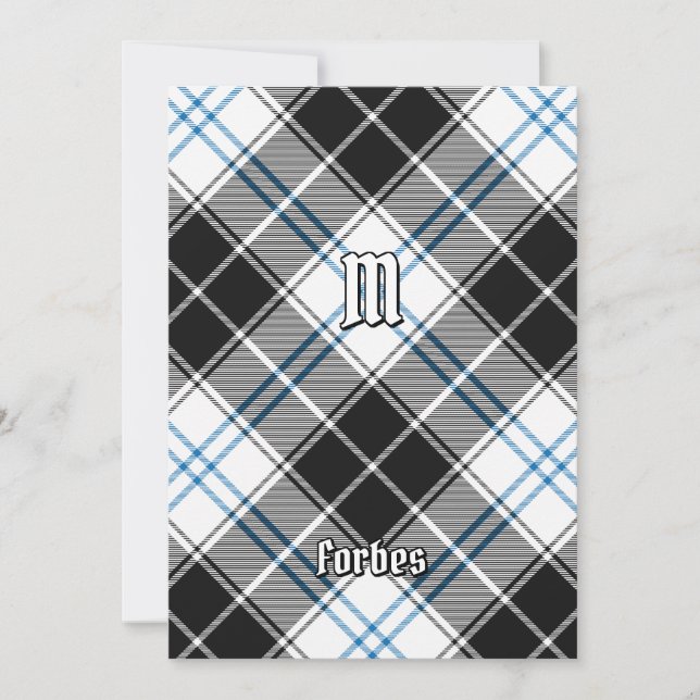 Clan Forbes Dress Tartan Einladung (Vorderseite)