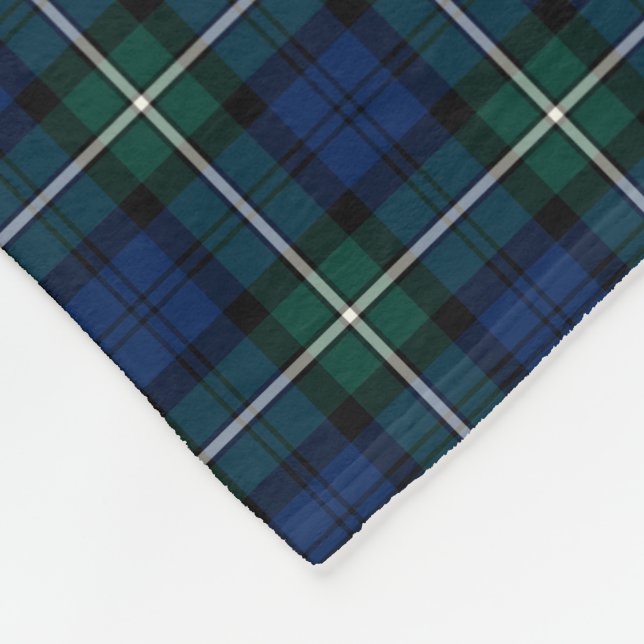 Clan Forbes Tartan Blue und Green Scott Kariert Fleecedecke (Ecke)