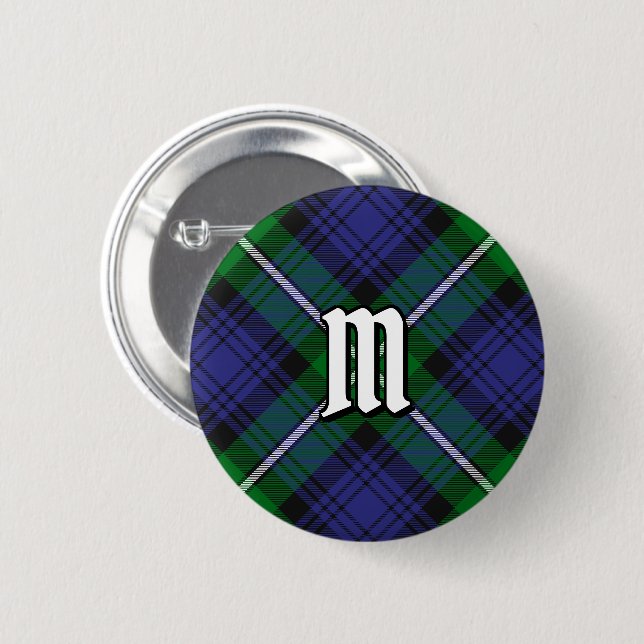 Clan Forbes Tartan Button (Vorne & Hinten)
