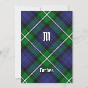 Clan Forbes Tartan Einladung