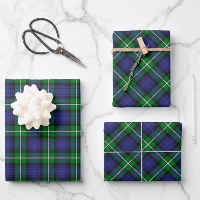 Clan Forbes Tartan Geschenkpapier Set (Vorderseite)