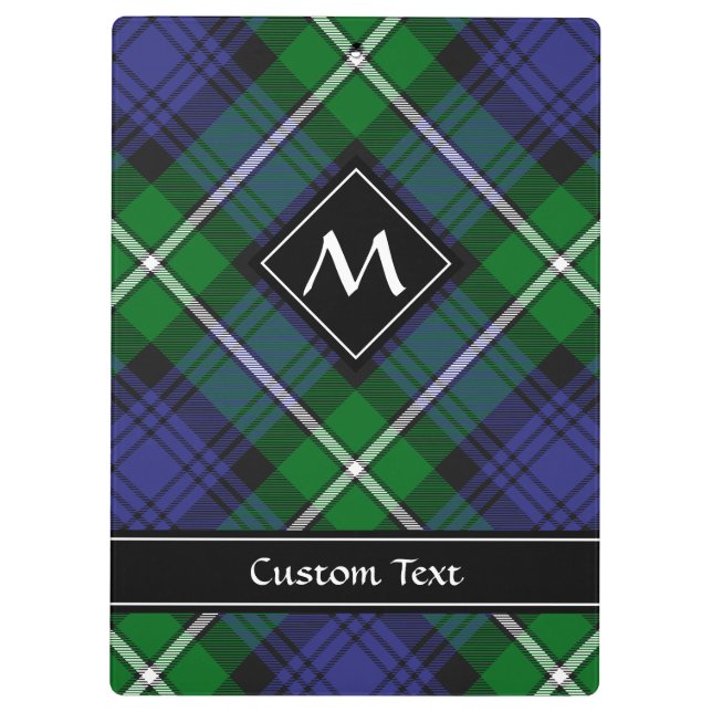 Clan Forbes Tartan Klemmbrett (Rückseite)