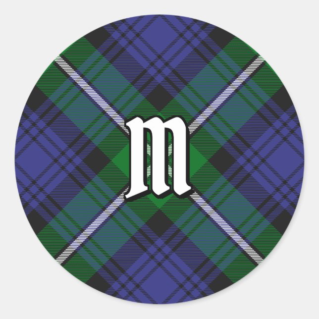 Clan Forbes Tartan Runder Aufkleber (Vorderseite)
