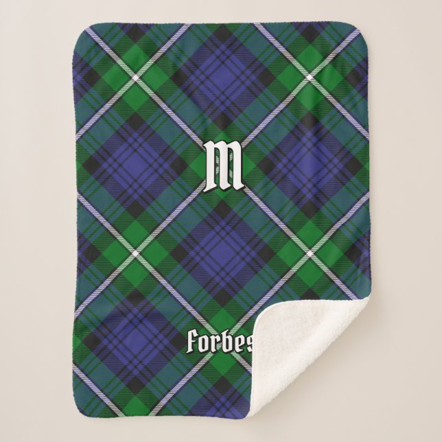 Clan Forbes Tartan Sherpadecke (Vorderseite)