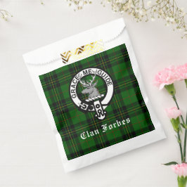 Clan Forbes Tartan und Wappen Abzeichen Geschenktütchen