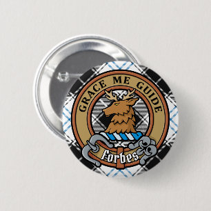 Clan Forbes Wappen über Dress Tartan Button