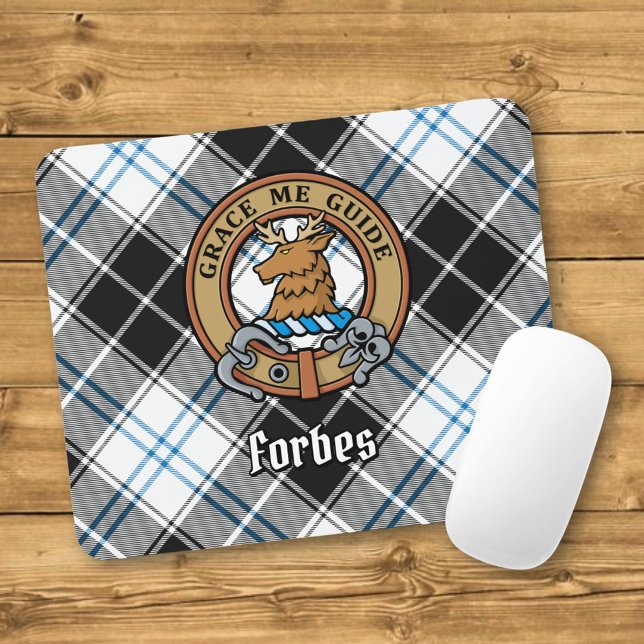 Clan Forbes Wappen über Dress Tartan Mousepad (Von Creator hochgeladen)