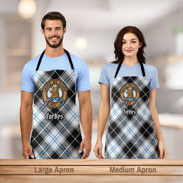 Clan Forbes Wappen über Dress Tartan Schürze