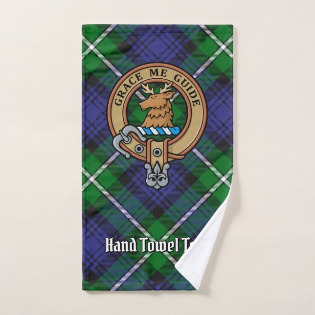 Clan Forbes Wappen über Tartan Badhandtuch Set (Handtuch)