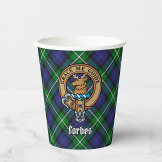 Clan Forbes Wappen über Tartan Pappbecher